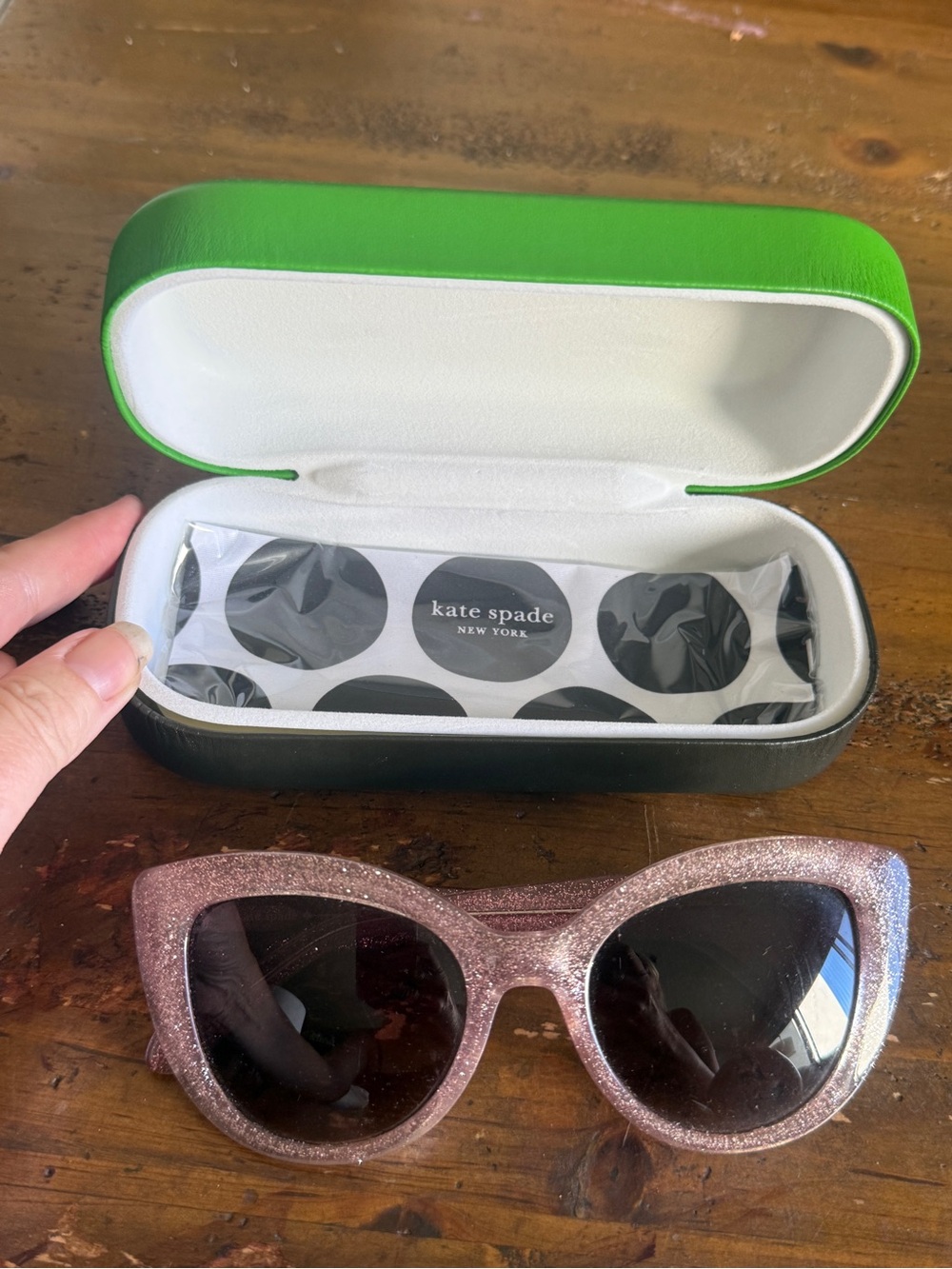 Title: Kate Spade LABRENDA PINK Sparkle Glitter Cat Eye Sunglasses with Case